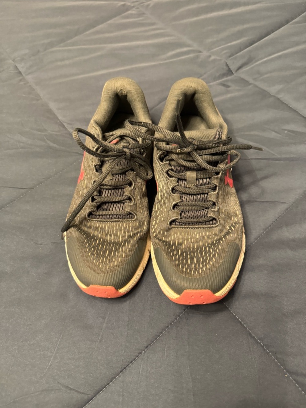 Under Armour Black Shoe with Red Logo